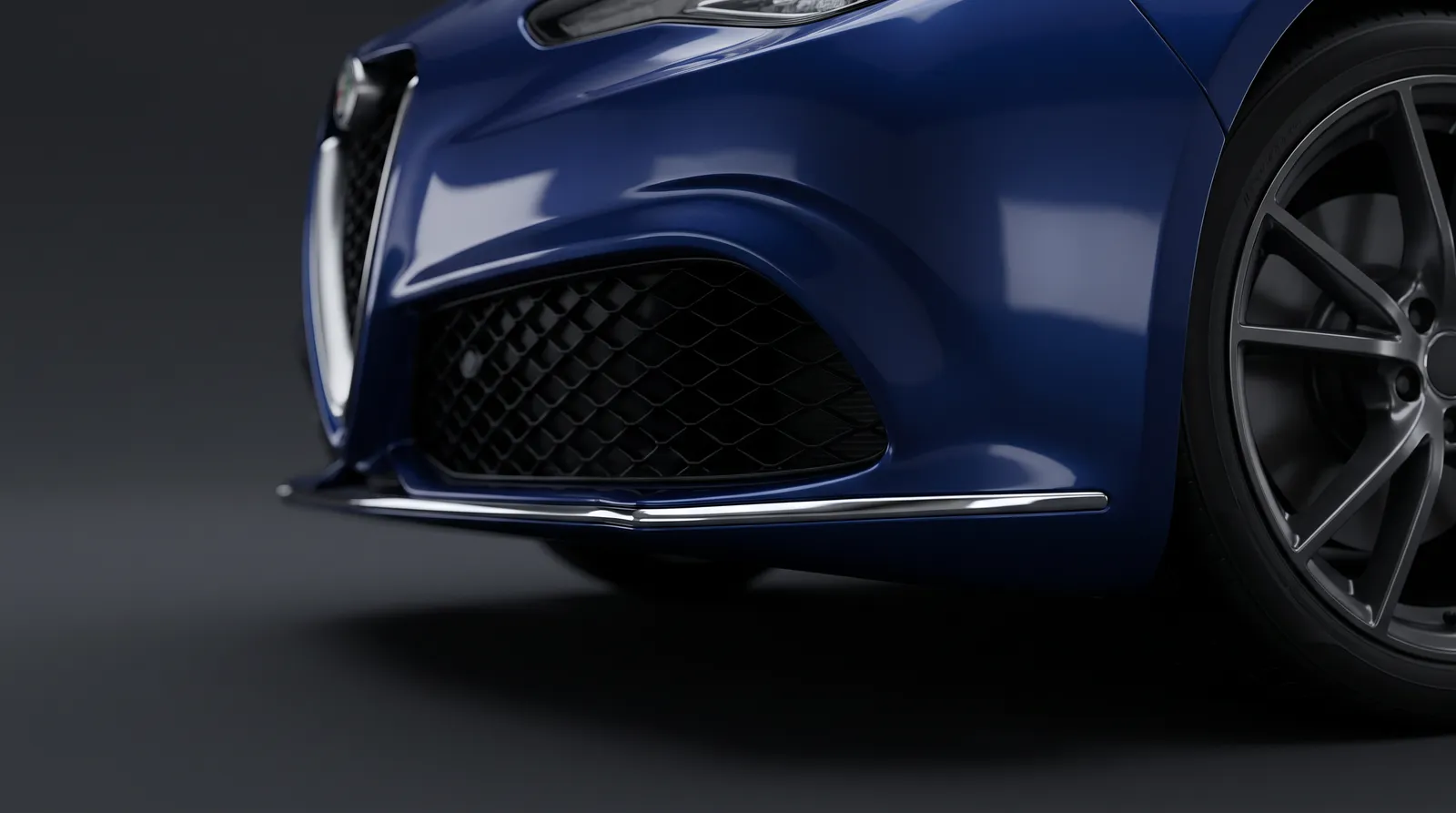 Detail van een Maserati