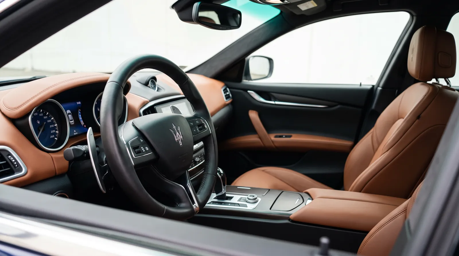 Interieur van een Maserati